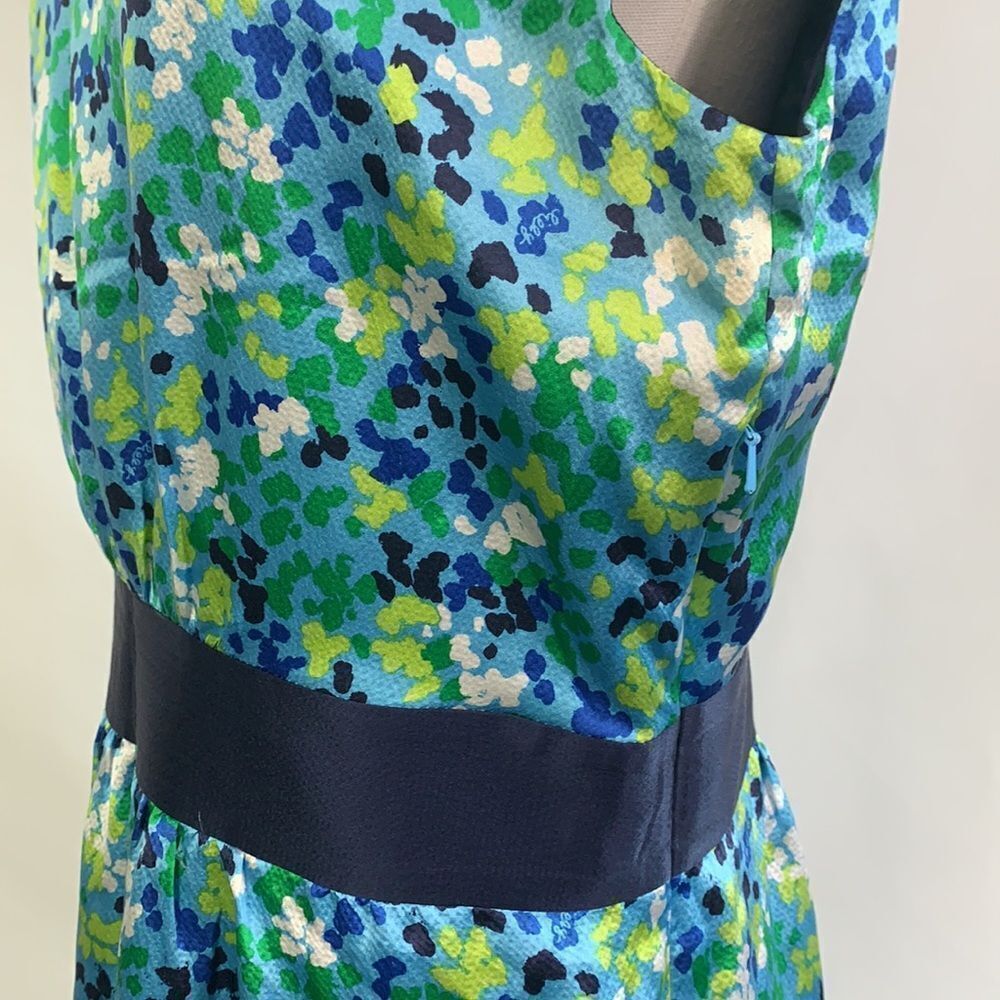 Lilly Pulitzer blue print silk with pockets dress - Picture 6 of 10